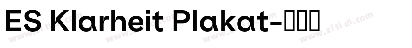 ES Klarheit Plakat字体转换